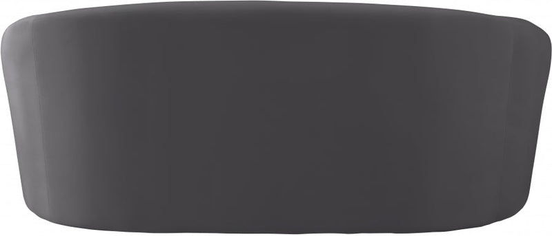 Riley 71" Velvet Upholstered Loveseat in Grey - 610Grey-L