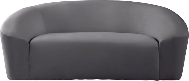 Riley 71" Velvet Upholstered Loveseat in Grey - 610Grey-L