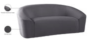 Riley 71" Velvet Upholstered Loveseat in Grey - 610Grey-L