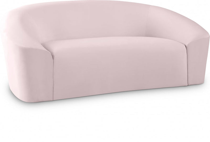 Riley 71" Velvet Upholstered Loveseat in Pink - 610Pink-L