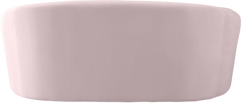 Riley 71" Velvet Upholstered Loveseat in Pink - 610Pink-L