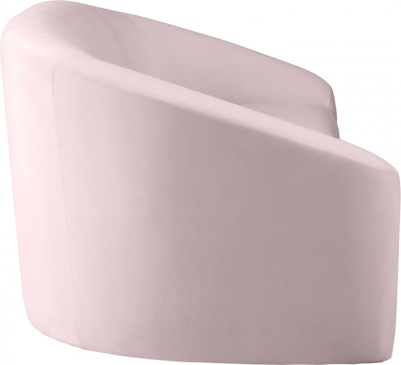Riley 71" Velvet Upholstered Loveseat in Pink - 610Pink-L