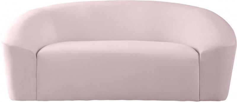 Riley 71" Velvet Upholstered Loveseat in Pink - 610Pink-L