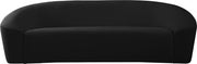 Riley 91" Velvet Upholstered Sofa in Black - 610Black-S