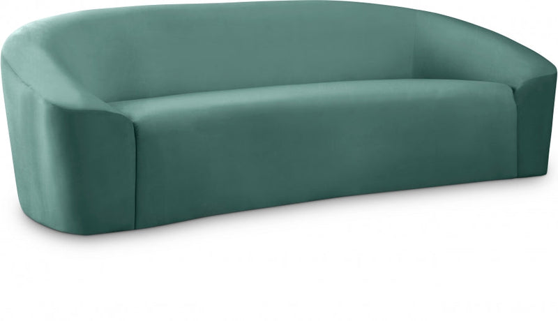 Riley 91" Velvet Upholstered Sofa in Green - 610Mint-S