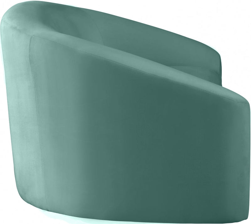 Riley 91" Velvet Upholstered Sofa in Green - 610Mint-S