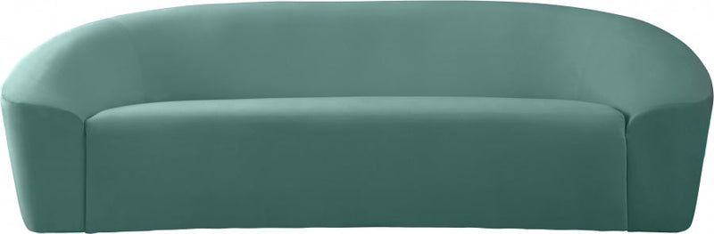 Riley 91" Velvet Upholstered Sofa in Green - 610Mint-S