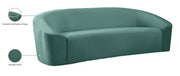 Riley 91" Velvet Upholstered Sofa in Green - 610Mint-S