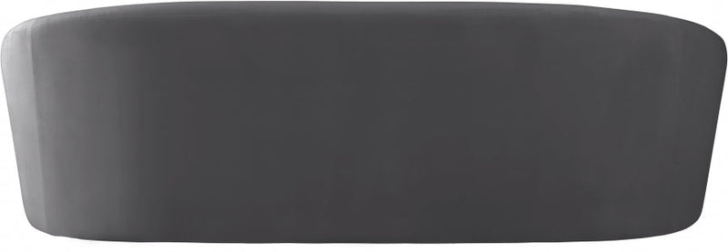 Riley 91" Velvet Upholstered Sofa in Grey - 610Grey-S