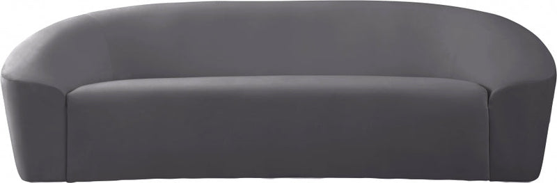 Riley 91" Velvet Upholstered Sofa in Grey - 610Grey-S