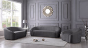 Riley 91" Velvet Upholstered Sofa in Grey - 610Grey-S