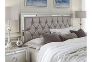 Riley Silver King Bed Group - Gate FurnitureKing Bed