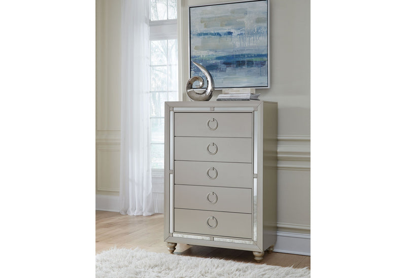 Riley Silver King Bed Group - Gate FurnitureKing Bed