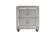 Riley Silver Nightstand - Gate FurnitureNightstand