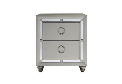 Riley Silver Nightstand - Gate FurnitureNightstand