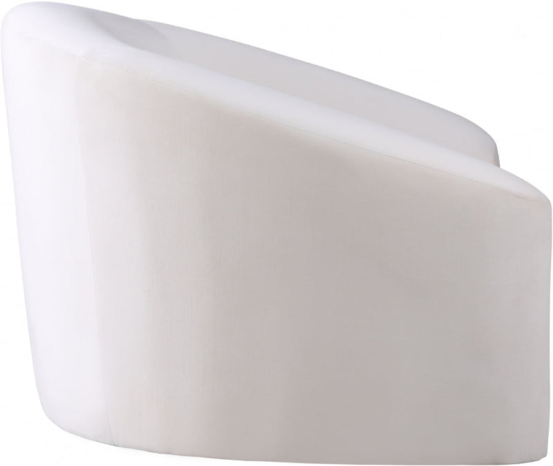 Riley Velvet Upholstered Chair in Cream - 610Cream-C