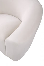 Riley Velvet Upholstered Chair in Cream - 610Cream-C