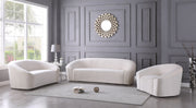 Riley Velvet Upholstered Chair in Cream - 610Cream-C