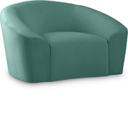 Riley Velvet Upholstered Chair in Green - 610Mint-C