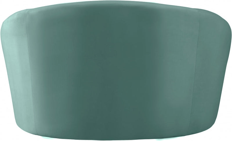 Riley Velvet Upholstered Chair in Green - 610Mint-C