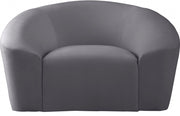 Riley Velvet Upholstered Chair in Grey - 610Grey-C
