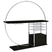 Risley 2-door Circular LED Wine Cabinet Dark Charcoal - 182799