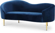 Ritz 67" Velvet Upholstered Loveseat in Blue - 659Navy-L
