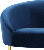 Ritz 67" Velvet Upholstered Loveseat in Blue - 659Navy-L