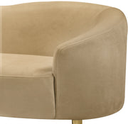 Ritz 67" Velvet Upholstered Loveseat in Camel - 659Camel-L