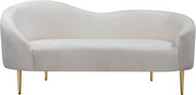 Ritz 67" Velvet Upholstered Loveseat in Cream - 659Cream-L