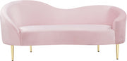 Ritz 67" Velvet Upholstered Loveseat in Pink - 659Pink-L