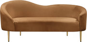Ritz 67" Velvet Upholstered Loveseat in Saddle - 659Saddle-L