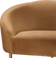 Ritz 67" Velvet Upholstered Loveseat in Saddle - 659Saddle-L