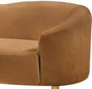 Ritz 67" Velvet Upholstered Loveseat in Saddle - 659Saddle-L
