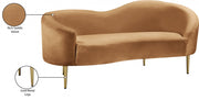Ritz 67" Velvet Upholstered Loveseat in Saddle - 659Saddle-L