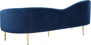 Ritz 85.5" Velvet Upholstered Sofa in Blue - 659Navy-S