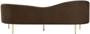 Ritz 85.5" Velvet Upholstered Sofa in Brown - 659Brown-S