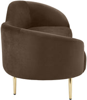 Ritz 85.5" Velvet Upholstered Sofa in Brown - 659Brown-S