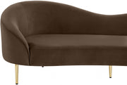 Ritz 85.5" Velvet Upholstered Sofa in Brown - 659Brown-S