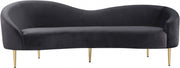 Ritz 85.5" Velvet Upholstered Sofa in Grey - 659Grey-S