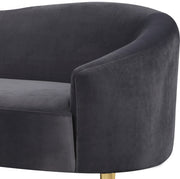 Ritz 85.5" Velvet Upholstered Sofa in Grey - 659Grey-S