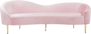 Ritz 85.5" Velvet Upholstered Sofa in Pink - 659Pink-S
