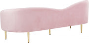 Ritz 85.5" Velvet Upholstered Sofa in Pink - 659Pink-S