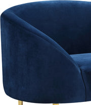 Ritz Velvet Upholstered Chair in Blue - 659Navy-C