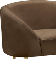 Ritz Velvet Upholstered Chair in Brown - 659Brown-C