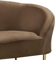 Ritz Velvet Upholstered Chair in Brown - 659Brown-C