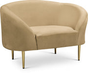 Ritz Velvet Upholstered Chair in Camel - 659Camel-C
