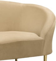 Ritz Velvet Upholstered Chair in Camel - 659Camel-C