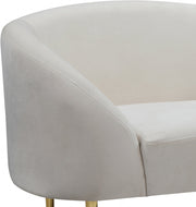 Ritz Velvet Upholstered Chair in Cream - 659Cream-C