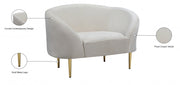 Ritz Velvet Upholstered Chair in Cream - 659Cream-C